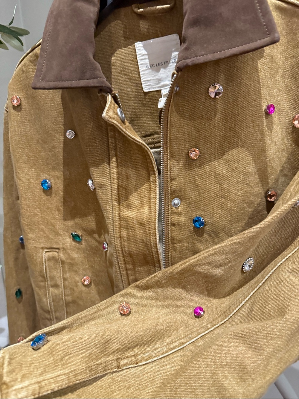 Avec Les Filles Embellished Cropped Barn Jacket - Picture 7 of 9